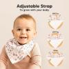 image8Pack Organic Baby Bandana Bibs for Girls  Super Absorbent Triangle Baby Bibs for Drooling and Teething Infant 100 Cotton Extra Soft for Newborn Infant 036 Months FlourishBloom