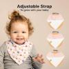image8Pack Organic Baby Bandana Bibs for Girls  Super Absorbent Triangle Baby Bibs for Drooling and Teething Infant 100 Cotton Extra Soft for Newborn Infant 036 Months FlourishPrism