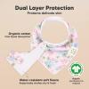 image8Pack Organic Baby Bandana Bibs for Girls  Super Absorbent Triangle Baby Bibs for Drooling and Teething Infant 100 Cotton Extra Soft for Newborn Infant 036 Months FlourishFlourish