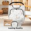 imageBaby Car Seat Cover for Boys Girls  Breathable Infant Carseat Canopy for Winter Rain Universal Stretchy Fit Nursing Cover for Breastfeeding Newborns Super Soft Easy Access Zip Window FableFable