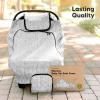 imageBaby Car Seat Cover for Boys Girls  Breathable Infant Carseat Canopy for Winter Rain Universal Stretchy Fit Nursing Cover for Breastfeeding Newborns Super Soft Easy Access Zip Window FableHerringbone