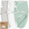 imageBaby Swaddle Sleep Sacks with Zipper  3Pack Swaddles for Newborns 36 Months Infant Baby Girls Boys Soft ampamp Durable Newborn Sleep Sack Easy Diaper Change Swaddling Blanket Sage LSage