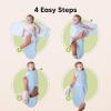 imageBaby Swaddle Sleep Sacks with Zipper  3Pack Swaddles for Newborns 36 Months Infant Baby Girls Boys Soft ampamp Durable Newborn Sleep Sack Easy Diaper Change Swaddling Blanket Sage LAbc Land Cloud