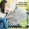 imageCar Seat Covers for Babies  Nursing Covers for Breastfeeding Baby Car Seat Canopy for Girls Boys Nursing Essentials for Breastfeeding Women Infant Stroller Privacy Protection ArcadiaStarry Charm
