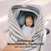 imageCar Seat Covers for Babies  Nursing Covers for Breastfeeding Baby Car Seat Canopy for Girls Boys Nursing Essentials for Breastfeeding Women Infant Stroller Privacy Protection ArcadiaBff Gray