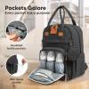 imageDiaper Bag Backpack  Multifunctional Travel Diaper Back PacksMaternity Baby Changing Bags Compact 12L Capacity PU Leather Waterproof Unisex Stylish Nappy Bag Diaper Changing Pad Navy BlueCharcoal