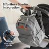 imageDiaper Bag Backpack  Multifunctional Travel Diaper Back PacksMaternity Baby Changing Bags Compact 12L Capacity PU Leather Waterproof Unisex Stylish Nappy Bag Diaper Changing Pad Navy BlueClassic Gray