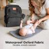 imageDiaper Bag Backpack  Multifunctional Travel Diaper Back PacksMaternity Baby Changing Bags Compact 12L Capacity PU Leather Waterproof Unisex Stylish Nappy Bag Diaper Changing Pad Navy BlueCharcoal