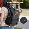 imageDiaper Bag Backpack  Multifunctional Travel Diaper Back PacksMaternity Baby Changing Bags Compact 12L Capacity PU Leather Waterproof Unisex Stylish Nappy Bag Diaper Changing Pad Navy BlueCharcoal