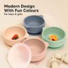 imageKeaBabies 2Pack Baby Bowls with Suctions Lids  Silicone Toddler Suction Bowls for Baby Boy Girl Kids Food Grade Silicone BPAFree Dishwasher Safe Toddler Eating Essentials DesertMellow