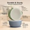 imageKeaBabies 2Pack Baby Bowls with Suctions Lids  Silicone Toddler Suction Bowls for Baby Boy Girl Kids Food Grade Silicone BPAFree Dishwasher Safe Toddler Eating Essentials DesertSlate