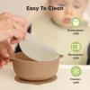 imageKeaBabies 2Pack Baby Bowls with Suctions Lids  Silicone Toddler Suction Bowls for Baby Boy Girl Kids Food Grade Silicone BPAFree Dishwasher Safe Toddler Eating Essentials DesertDesert