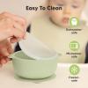 imageKeaBabies 2Pack Baby Bowls with Suctions Lids  Silicone Toddler Suction Bowls for Baby Boy Girl Kids Food Grade Silicone BPAFree Dishwasher Safe Toddler Eating Essentials DesertSage