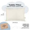 imageKeaBabies 2Pack Toddler Pillow 13x18  Soft Organic Cotton Kids Travel Bed Pillows for Sleeping School Nap Machine Washable Toddlers 2 to 5 Pillowcase Sold Separately HeartsClay
