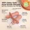 imageKeaBabies 4Pack Silicone Baby Spoons and Forks Set  Baby Led Weaning Utensils 612 Months Self Feeding Toddler Spoon ampamp Fork for Training Teething Easy to Hold BPAFree Silicone DesertRoseate
