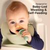 imageKeaBabies 4Pack Silicone Baby Spoons and Forks Set  Baby Led Weaning Utensils 612 Months Self Feeding Toddler Spoon ampamp Fork for Training Teething Easy to Hold BPAFree Silicone DesertSage