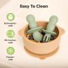 imageKeaBabies 4Pack Silicone Baby Spoons and Forks Set  Baby Led Weaning Utensils 612 Months Self Feeding Toddler Spoon ampamp Fork for Training Teething Easy to Hold BPAFree Silicone DesertSage