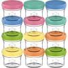 imageKeaBabies 4pk 8oz ampamp 4pk 4oz Glass Baby Food Containers with Lids  LeakProof Microwavable Small Glass Jars Baby Purees ampamp Toddler Snack Storage Containers BPAFree Dishwasher ampamp Freezer SafeSageKea