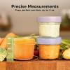 imageKeaBabies 4pk 8oz ampamp 4pk 4oz Glass Baby Food Containers with Lids  LeakProof Microwavable Small Glass Jars Baby Purees ampamp Toddler Snack Storage Containers BPAFree Dishwasher ampamp Freezer SafeSageLilac