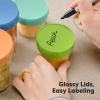 imageKeaBabies 4pk 8oz ampamp 4pk 4oz Glass Baby Food Containers with Lids  LeakProof Microwavable Small Glass Jars Baby Purees ampamp Toddler Snack Storage Containers BPAFree Dishwasher ampamp Freezer SafeSageKea
