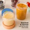 imageKeaBabies 4pk 8oz ampamp 4pk 4oz Glass Baby Food Containers with Lids  LeakProof Microwavable Small Glass Jars Baby Purees ampamp Toddler Snack Storage Containers BPAFree Dishwasher ampamp Freezer SafeSageKea