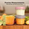 imageKeaBabies 4pk 8oz ampamp 4pk 4oz Glass Baby Food Containers with Lids  LeakProof Microwavable Small Glass Jars Baby Purees ampamp Toddler Snack Storage Containers BPAFree Dishwasher ampamp Freezer SafeSageRoseate
