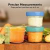 imageKeaBabies 4pk 8oz ampamp 4pk 4oz Glass Baby Food Containers with Lids  LeakProof Microwavable Small Glass Jars Baby Purees ampamp Toddler Snack Storage Containers BPAFree Dishwasher ampamp Freezer SafeSageKea