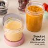 imageKeaBabies 4pk 8oz ampamp 4pk 4oz Glass Baby Food Containers with Lids  LeakProof Microwavable Small Glass Jars Baby Purees ampamp Toddler Snack Storage Containers BPAFree Dishwasher ampamp Freezer SafeSageRoseate