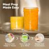 imageKeaBabies 4pk 8oz ampamp 4pk 4oz Glass Baby Food Containers with Lids  LeakProof Microwavable Small Glass Jars Baby Purees ampamp Toddler Snack Storage Containers BPAFree Dishwasher ampamp Freezer SafeSageSlate