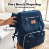 imageKeaBabies Baby Diaper Bag Backpack Travel  Large Baby Bag for Mom and Dad Waterproof MultiFunction Girl Boy Diaper Backpack with Changing Pad Durable Travel Essentials Classic GrayNavy Blue