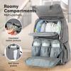 imageKeaBabies Baby Diaper Bag Backpack Travel  Large Baby Bag for Mom and Dad Waterproof MultiFunction Girl Boy Diaper Backpack with Changing Pad Durable Travel Essentials Classic GrayClassic Gray