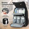 imageKeaBabies Baby Diaper Bag Backpack Travel  Large Baby Bag for Mom and Dad Waterproof MultiFunction Girl Boy Diaper Backpack with Changing Pad Durable Travel Essentials Classic GrayTrendy Black