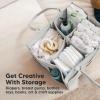 imageKeaBabies Baby Diaper Caddy Organizer with Handle  Portable Baby Organizers and Storage for Nursery Changing Table Large Travel Car Caddy Girls Boys Shower Gift Basket New Mom GiftsMystic GrayClassic Gray