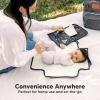 imageKeaBabies Portable Diaper Changing Pad  Large Waterproof Baby Changing Mat Compact Travel Diaper Clutch Functional Pockets Fit Newborn Essentials Wipeable ampamp Padded Baby Changer PrismFox Vale
