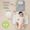 imageKeaBabies Portable Diaper Changing Pad  Large Waterproof Baby Changing Mat Compact Travel Diaper Clutch Functional Pockets Fit Newborn Essentials Wipeable ampamp Padded Baby Changer PrismWoodland