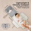 imageKeaBabies Portable Diaper Changing Pad  Large Waterproof Baby Changing Mat Compact Travel Diaper Clutch Functional Pockets Fit Newborn Essentials Wipeable ampamp Padded Baby Changer PrismWoodland
