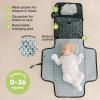 imageKeaBabies Portable Diaper Changing Pad  Large Waterproof Baby Changing Mat Compact Travel Diaper Clutch Functional Pockets Fit Newborn Essentials Wipeable ampamp Padded Baby Changer PrismBlack Geo