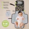 imageKeaBabies Portable Diaper Changing Pad  Large Waterproof Baby Changing Mat Compact Travel Diaper Clutch Functional Pockets Fit Newborn Essentials Wipeable ampamp Padded Baby Changer PrismDino Ridge
