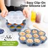 imageKeaBabies Silicone Food Freezer Trays with Lid 2oz x 10 Pods Baby Food Storage Containers Easy Puree Meal Prep Breast Milk Silicone Freezer Molds DishwasherMicrowave SafeBPAFreeBlossomSlate