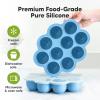 imageKeaBabies Silicone Food Freezer Trays with Lid 2oz x 10 Pods Baby Food Storage Containers Easy Puree Meal Prep Breast Milk Silicone Freezer Molds DishwasherMicrowave SafeBPAFreeBlossomMisty Blue