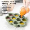 imageKeaBabies Silicone Food Freezer Trays with Lid 2oz x 10 Pods Baby Food Storage Containers Easy Puree Meal Prep Breast Milk Silicone Freezer Molds DishwasherMicrowave SafeBPAFreeBlossomSage