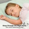 imageKeaBabies Toddler Pillow with Pillowcase Jumbo 14X20  Soft Organic Cotton Toddler Pillows for Sleeping  Machine Washable  Perfect for Travel Toddler Bed Set Soft WhiteSage