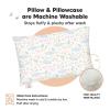 imageKeaBabies Toddler Pillow with Pillowcase Jumbo 14X20  Soft Organic Cotton Toddler Pillows for Sleeping  Machine Washable  Perfect for Travel Toddler Bed Set Soft WhiteNarwhal