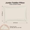 imageKeaBabies Toddler Pillow with Pillowcase Jumbo 14X20  Soft Organic Cotton Toddler Pillows for Sleeping  Machine Washable  Perfect for Travel Toddler Bed Set Soft WhiteClay