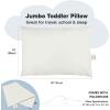 imageKeaBabies Toddler Pillow with Pillowcase Jumbo 14X20  Soft Organic Cotton Toddler Pillows for Sleeping  Machine Washable  Perfect for Travel Toddler Bed Set Soft WhitePearl Gray