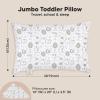 imageKeaBabies Toddler Pillow with Pillowcase Jumbo 14X20  Soft Organic Cotton Toddler Pillows for Sleeping  Machine Washable  Perfect for Travel Toddler Bed Set Soft WhiteKeasafari
