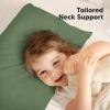 imageKeaBabies Toddler Pillow with Pillowcase Jumbo 14X20  Soft Organic Cotton Toddler Pillows for Sleeping  Machine Washable  Perfect for Travel Toddler Bed Set Soft WhiteJungle Green