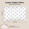 imageKeaBabies Toddler Pillow with Pillowcase Jumbo 14X20  Soft Organic Cotton Toddler Pillows for Sleeping  Machine Washable  Perfect for Travel Toddler Bed Set Soft WhiteSpace Drift