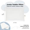 imageKeaBabies Toddler Pillow with Pillowcase Jumbo 14X20  Soft Organic Cotton Toddler Pillows for Sleeping  Machine Washable  Perfect for Travel Toddler Bed Set Soft WhiteJolly Rainbow