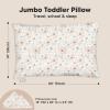 imageKeaBabies Toddler Pillow with Pillowcase Jumbo 14X20  Soft Organic Cotton Toddler Pillows for Sleeping  Machine Washable  Perfect for Travel Toddler Bed Set Soft WhiteFlora Vale